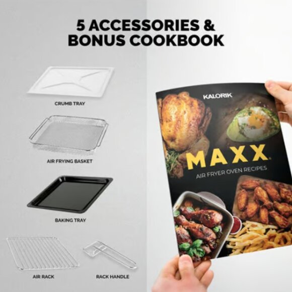 16qt. MAXX® Digital Air Fryer Oven, stainless steel. KALORIK ( New with box) - Picture 4 of 5